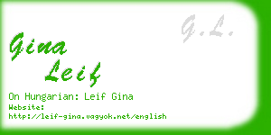 gina leif business card